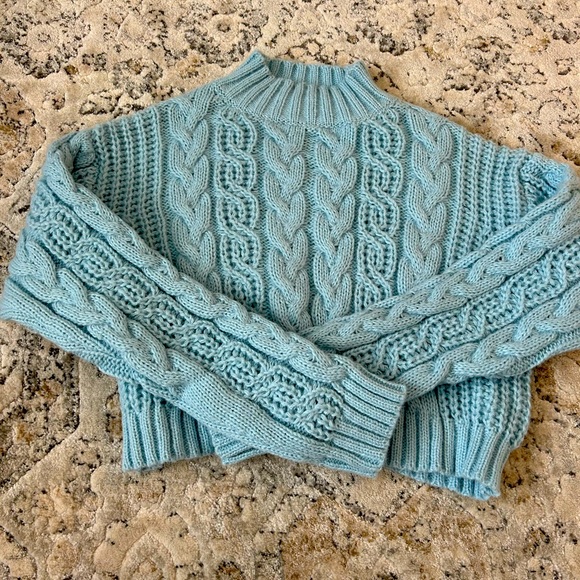 Light blue turtleneck sweater - Picture 1 of 2